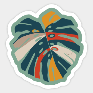 Monstera striped Sticker